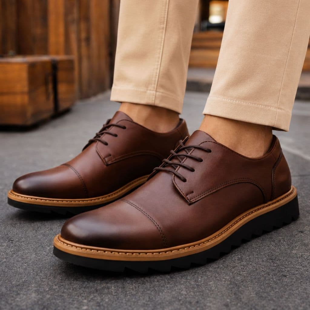 Sapato Masculino Oxford Casual Loafer Sola Tratorada