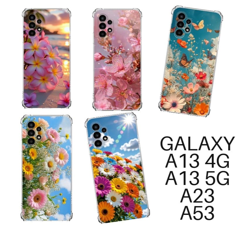 Capinhas de Celular TPU Samsung Galaxy A13 4G A13 5G A23 A53 Flores Lindas Rosas Flor Natureza Proteção Anti-Impacto