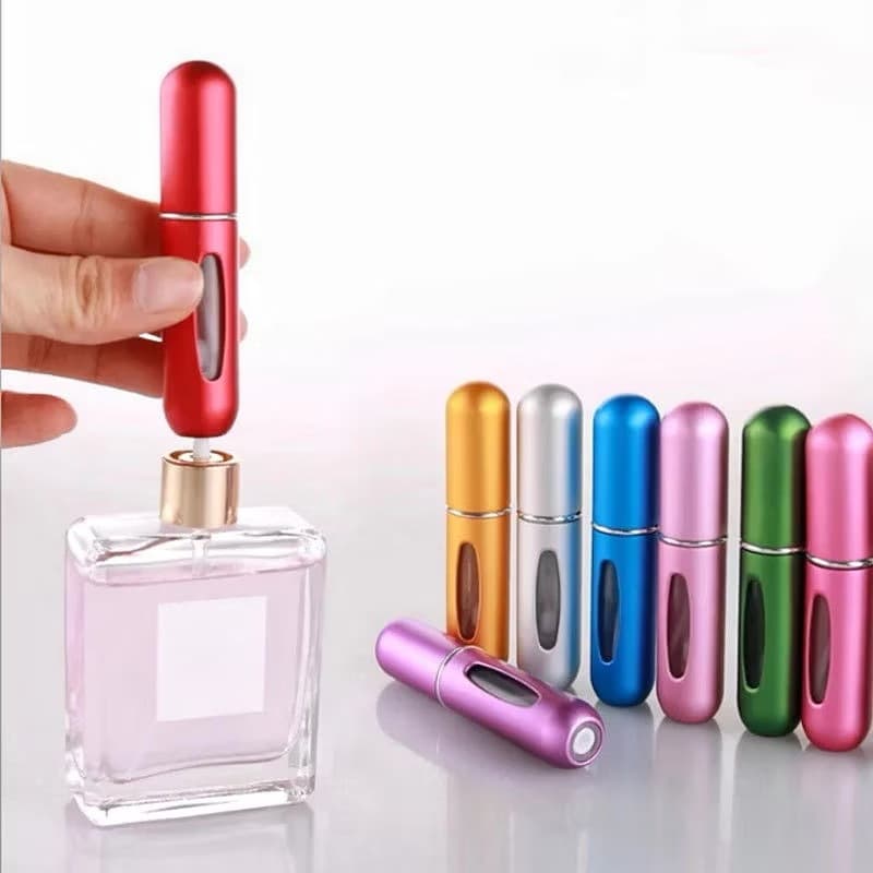 Mini Atomizador de Perfume Recarregável 5ml Portátil Frasco Spray para Viagem Bolsa e Uso Diário