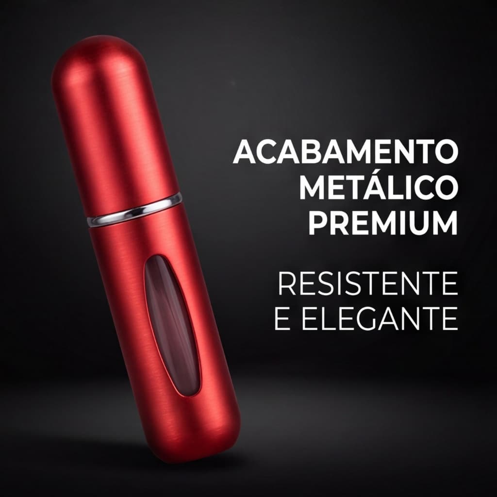 Frasco Porta Perfume Recarregável 5ml com Válvula Spray