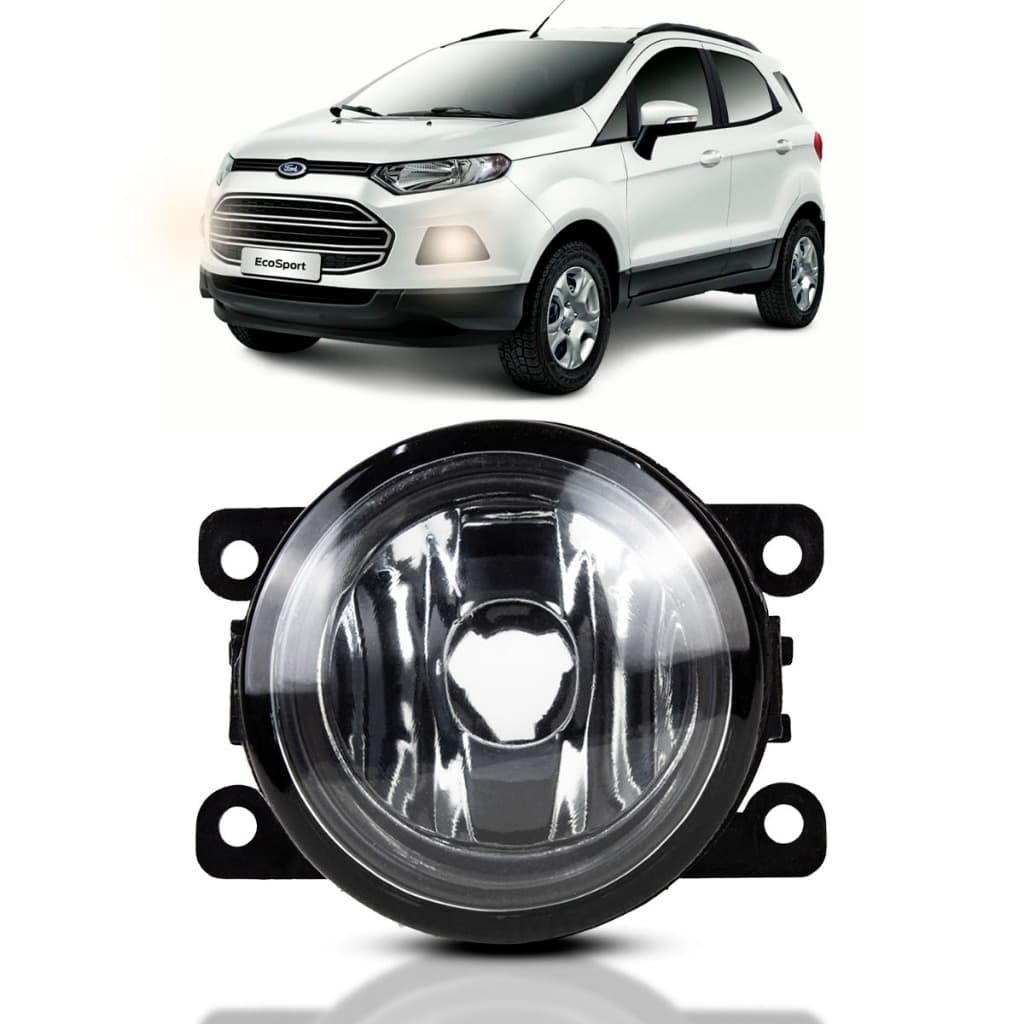 Farol de Milha Auxiliar Lente Vidro Ecosport Focus Fiesta Ka Ranger Sandero Logan Duster