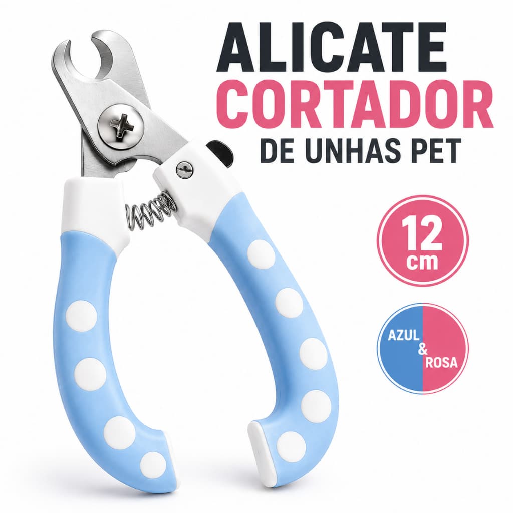 Alicate Cortador de Unhas Pet para Cães e Gatos – 12 cm