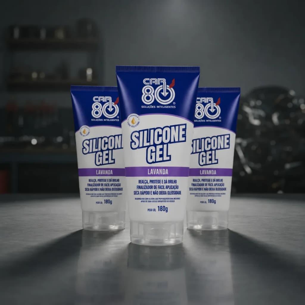 Silicone Em Gel Lavanda Realça Brilho Proteção 180G Car 80