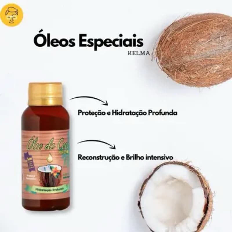 Óleo Puríssimo de Coco Cabelo e Corpo  Kelma 100ml