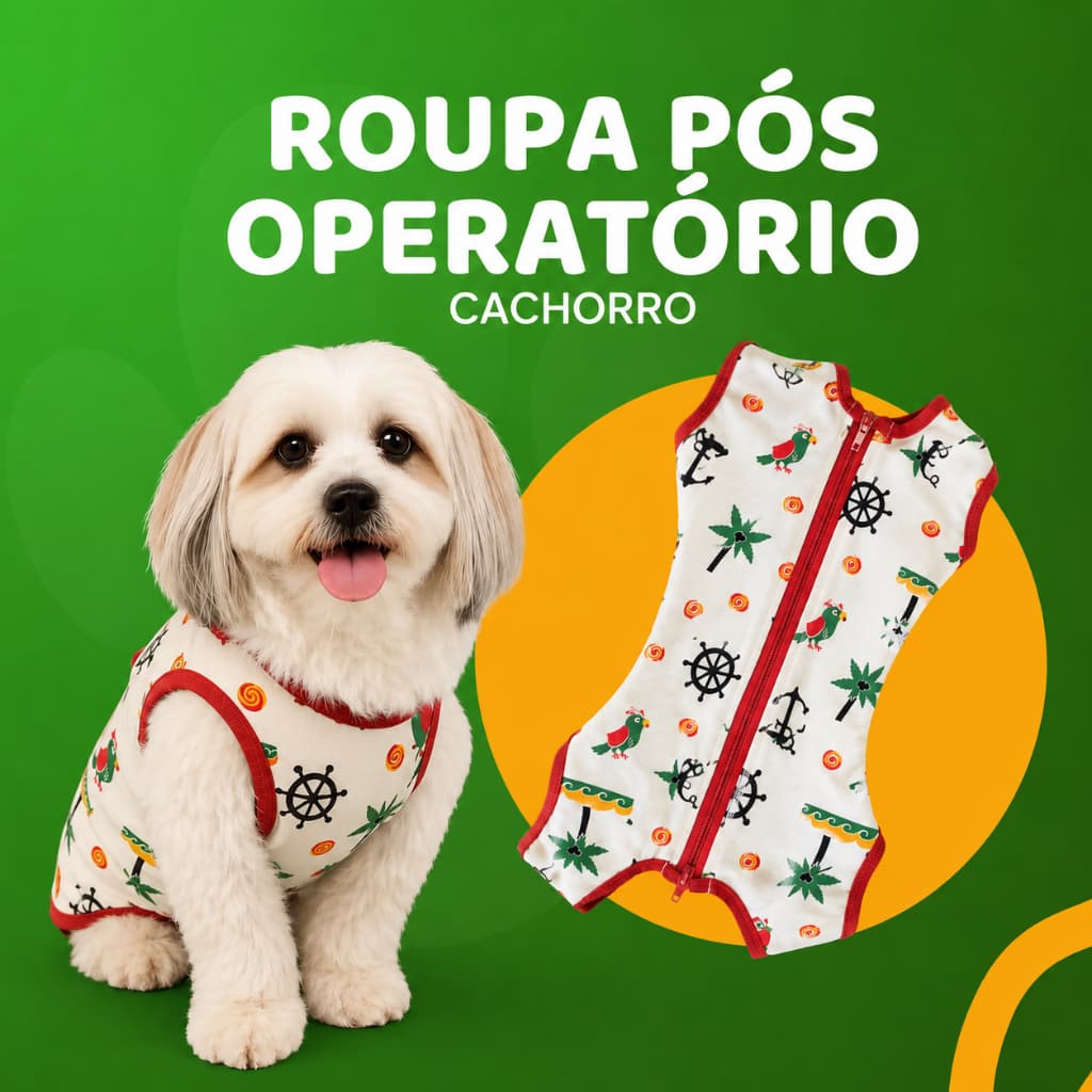 Roupa Pós Cirúrgica Cães Machos E Fêmeas