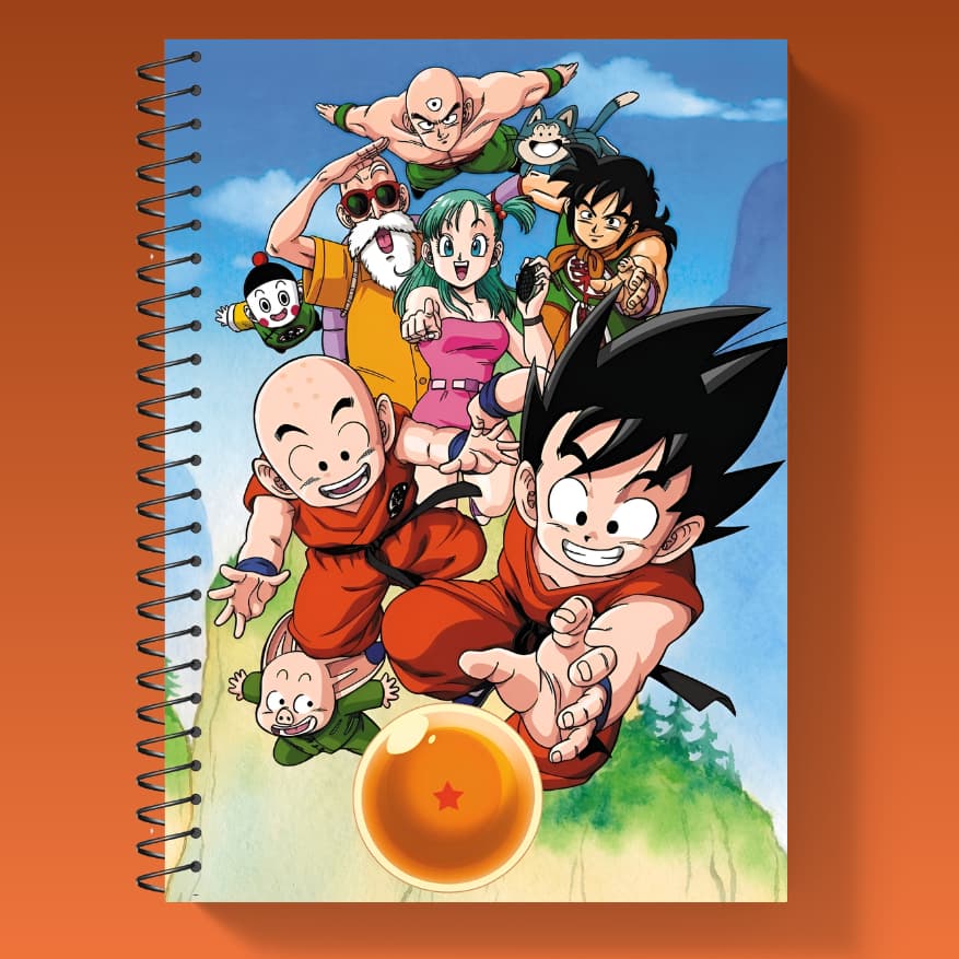 Caderno Dragon Ball Personalizado Capa Dura 1, 10 e 20 Materias