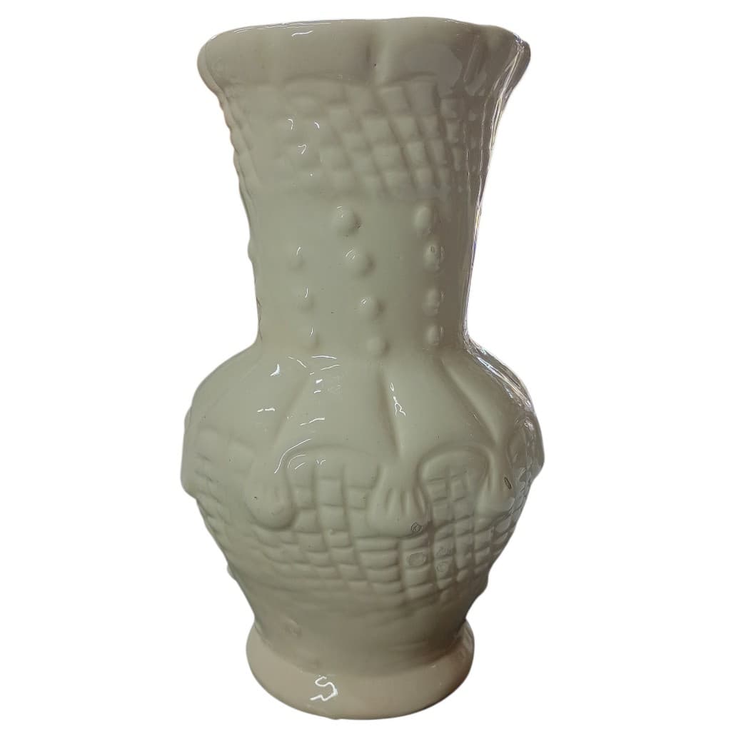 Antigo Vaso Creme de Cerâmica (ler descrição)
