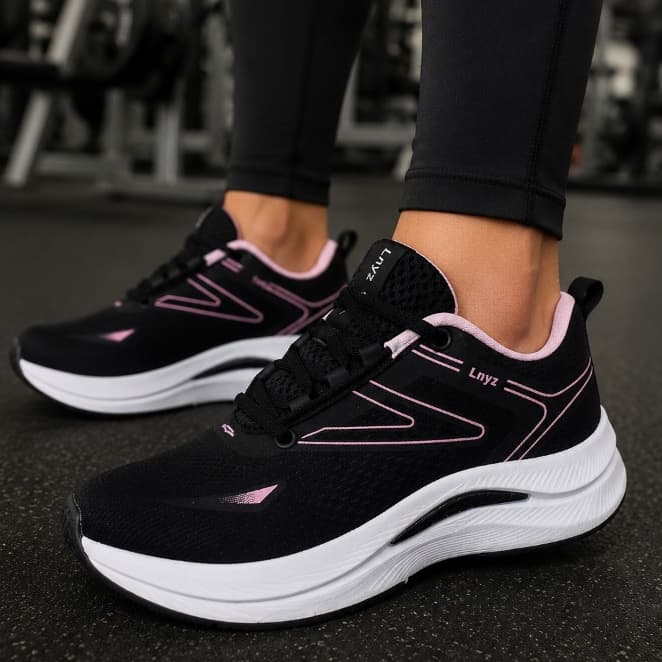 Tênis Feminino Para Treino Sola Estável Caminhada Academia Super Confortável