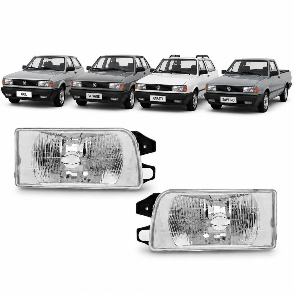 Par Farol Gol G1 Voyage Parati Saveiro 1991 1992 1993 1994 Lente Vidro