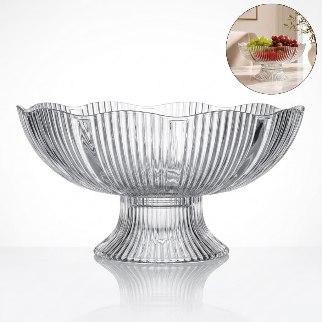Fruteira De Mesa Saladeira Acrílico Com Pé Saladeira Centro De Mesa Porta Frutas Decoração Cozinha