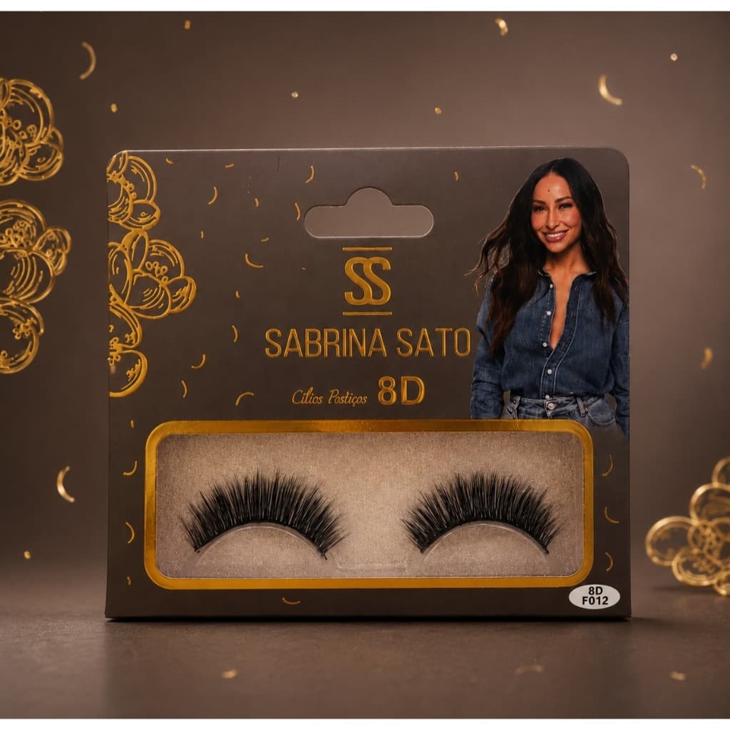 Cílios Postiços Sabrina Sato 8D F012 Reutilizáveis Volume Intenso