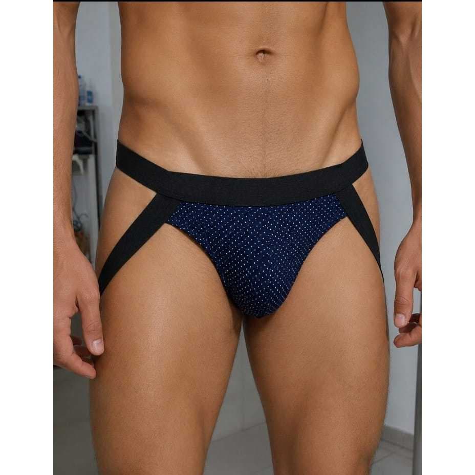 Cueca Jockstrap aberta atrás Slip na frente conforto estampada