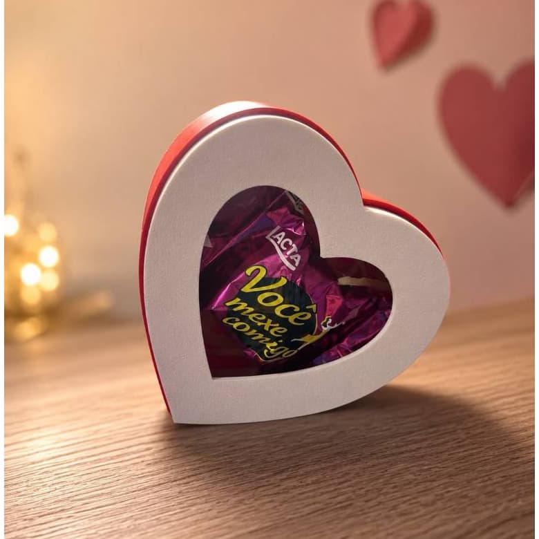 Caixa Decorativa Coração para Presentes | Porta Bombons, Chocolates, Joias e Alianças | Impressão 3D Premium