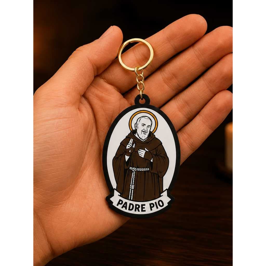 Kit 30 Chaveiros Padre Pio Personalizado em Impressão 3D | Católico | Presente Religioso