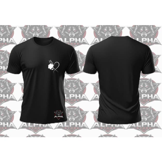 Camiseta Feminina Minimalista Coração e Rosa Alpha Store | Algodão Premium Delicada