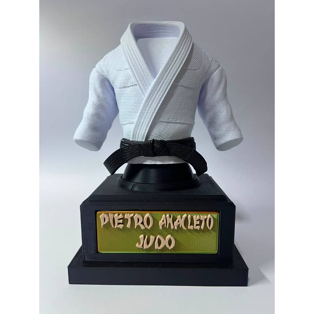 🥋Troféu de Jiu-Jitsu | Judô Personalizado com Nome | Kimono Decorativo