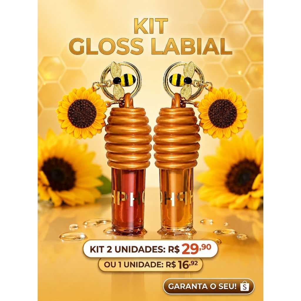 Gloss Labial Honey Lip Oil Huda Royal Hidratante Brilho Lábios