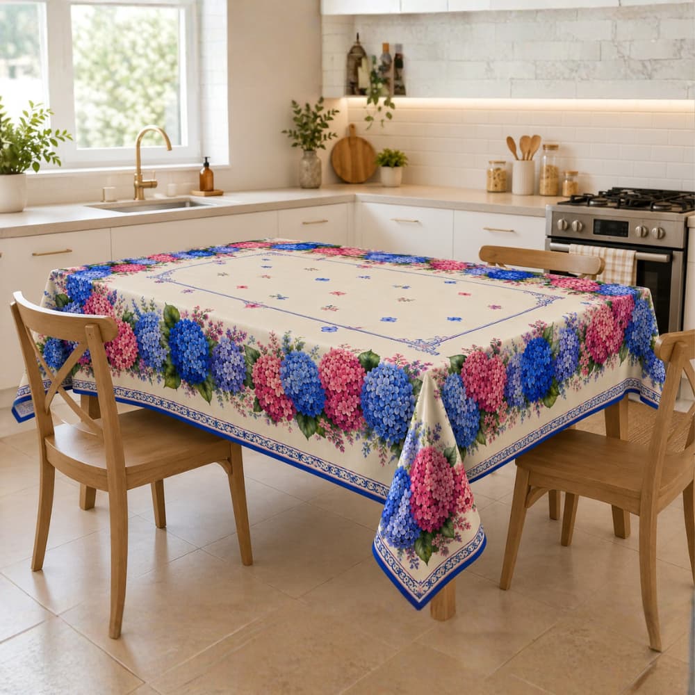 Toalha de Mesa 6 Lugares Oxford Estampada 1,45x2,05 Retangular Cozinha Mesa Posta Jantar Decorativa