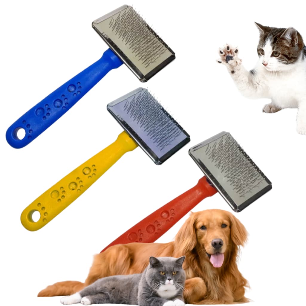 Rasqueadeira Para Cachorro e  gato Penteia e Remove e Desembaraça Pelos Gato Cabo Plástico