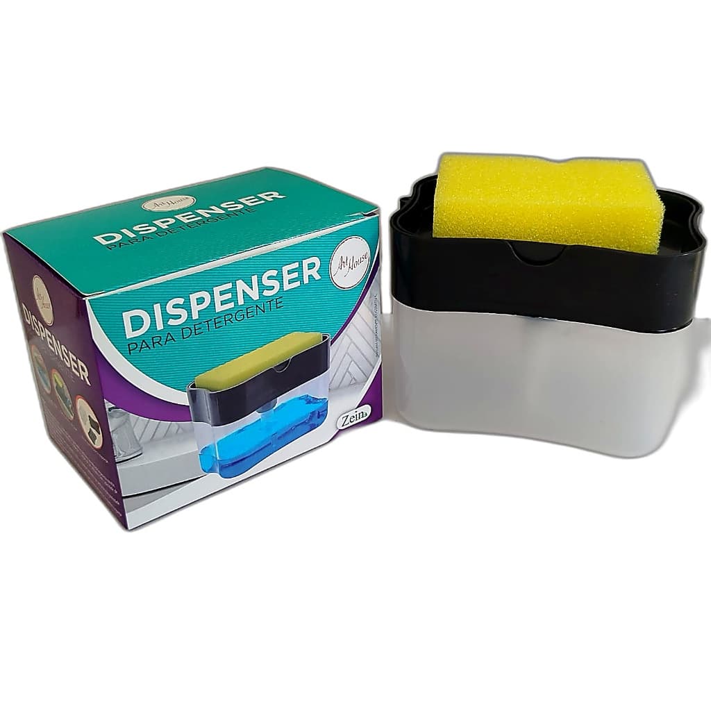 Dispenser para Detergente 2 em 1 com Porta-Esponja Capacidade 700ml