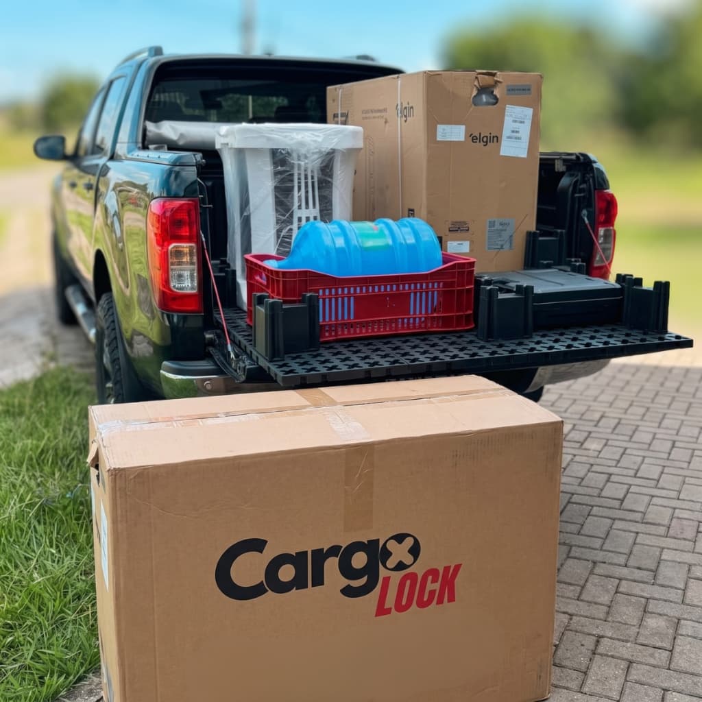 Tapete Organizador De Caçamba Protetor De Carga Modular Forro Picape Caminhonete Toro Hilux Ranger Strada S10 Cargolock