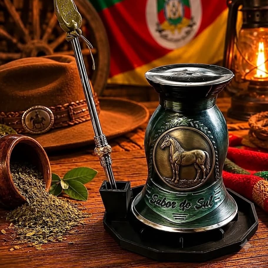 Base Secadora Para Cuia De Chimarrão, Mate e Tereré | Suporte Anti-mofo Com Porta-bomba - Qualidade