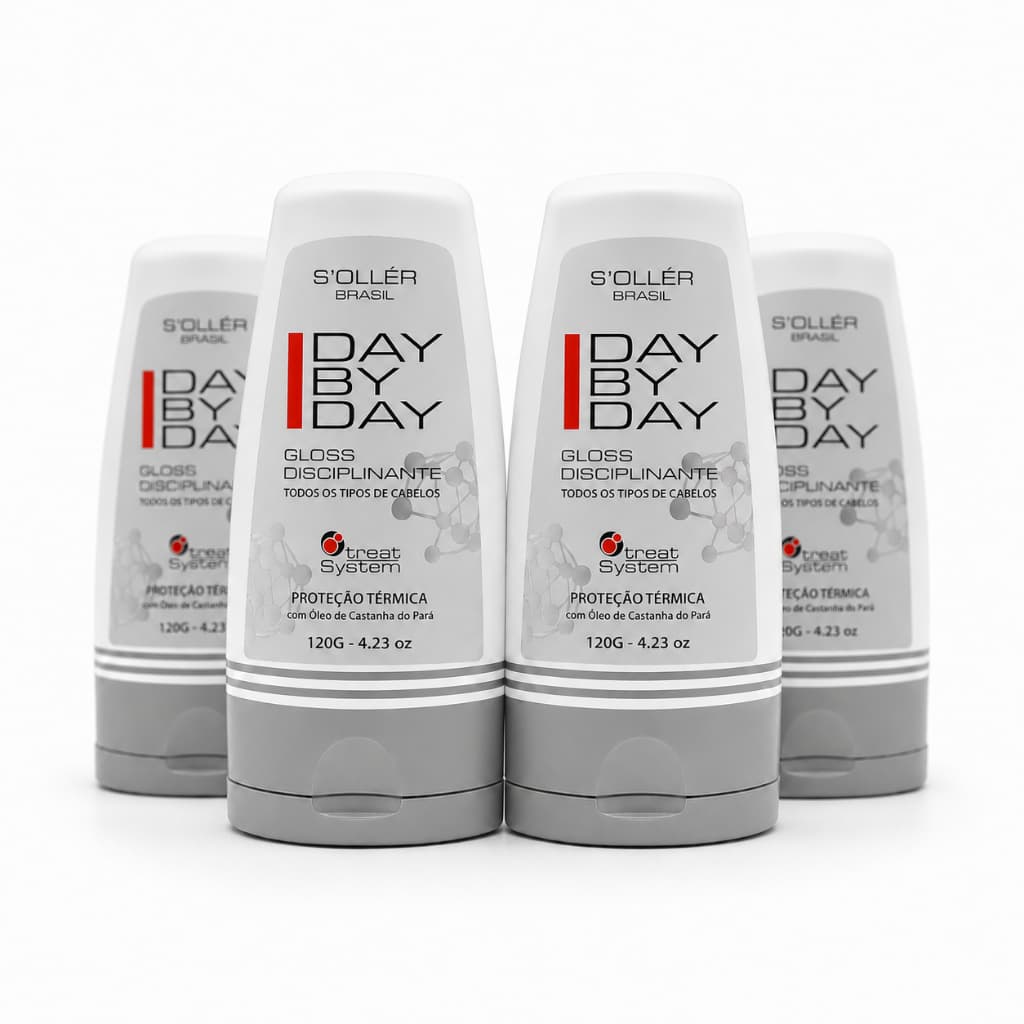 Protetor Térmico Creme Gloss Disciplinante Day By Day Soller Kit 04 Unidades