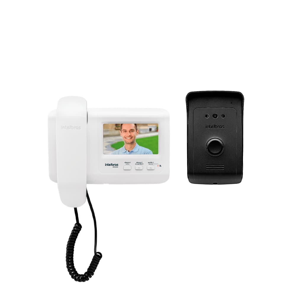 Video Porteiro Residencial Intelbras IVR 1010 Tela 4,3'' Branco