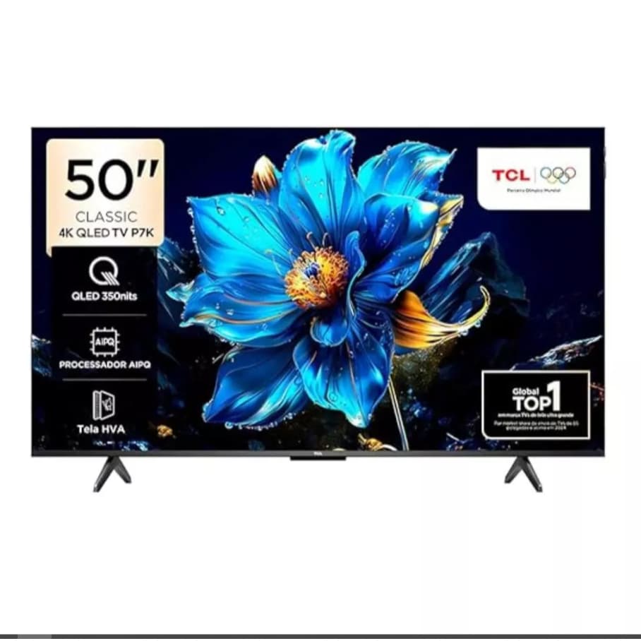 Smart TV TCL 50" 4K QLED UHD TV AiPQ Google Assistente 3 HDMI com Display danificado
