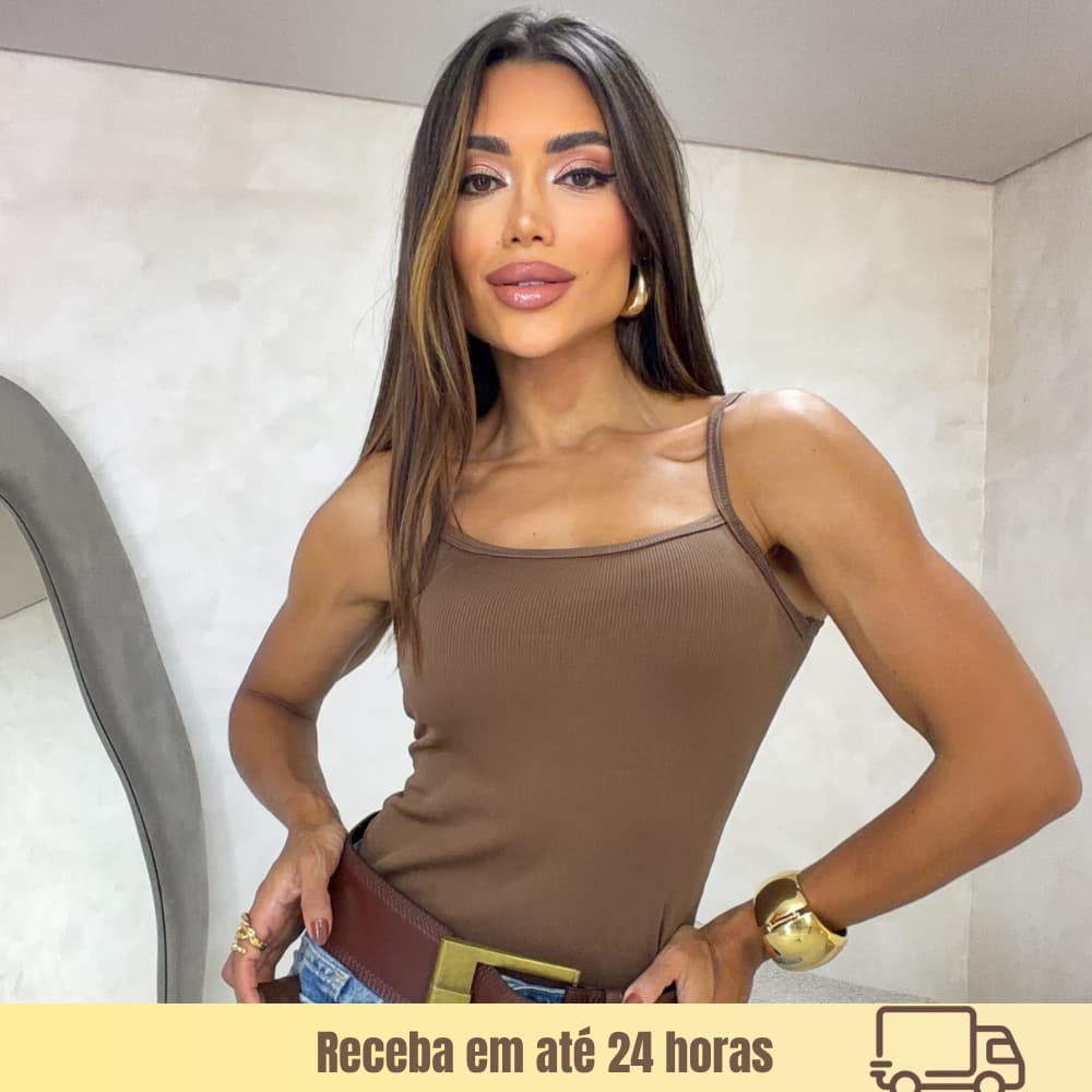 Blusa Feminina Alça Fina Ribaninha Canelada Básica Premium Moda Verão Alta Qualidade Moderna
