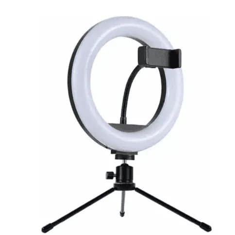 Ring Light De Mesa Iluminador De Led Tripé 8 Polegadas com Suporte Celular