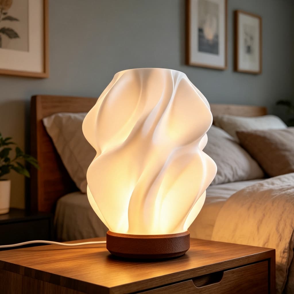 Abajur Luminária De Mesa LED Quente Decorativa Sala Quarto Escritório Design Zen Oriental Moderno