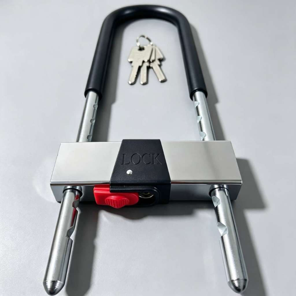 Cadeado U-Lock Antifurto para Bicicleta e Moto em Aço Reforçado