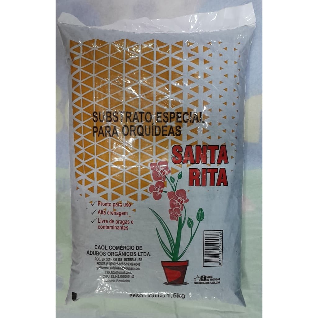 Substrato Orgânico Para Orquideas 8 Litros Mix Pronto Casca Pinus Carvão Chip de Coco Alta Drenagem