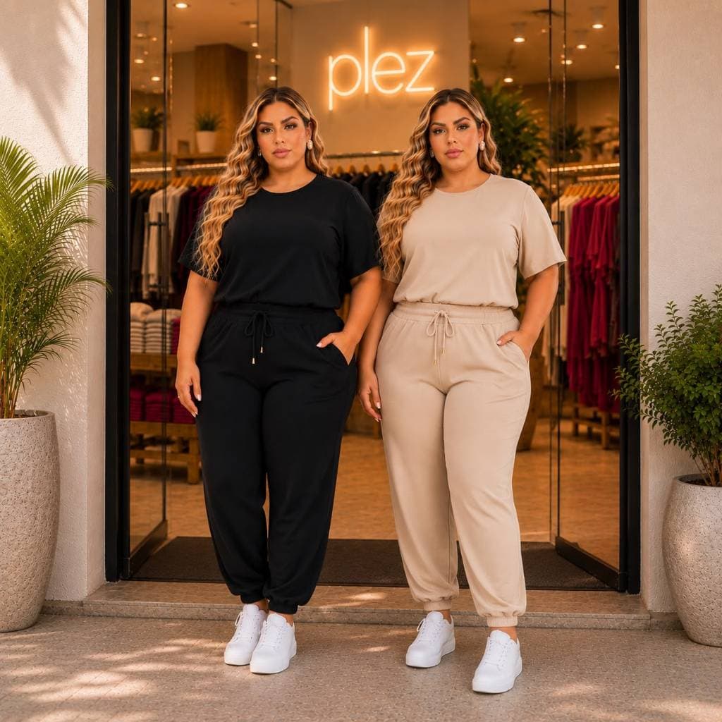 Kit 2 conjunto de roupa feminino plus size versatil elegante calça + blusa aerolook feminino completo