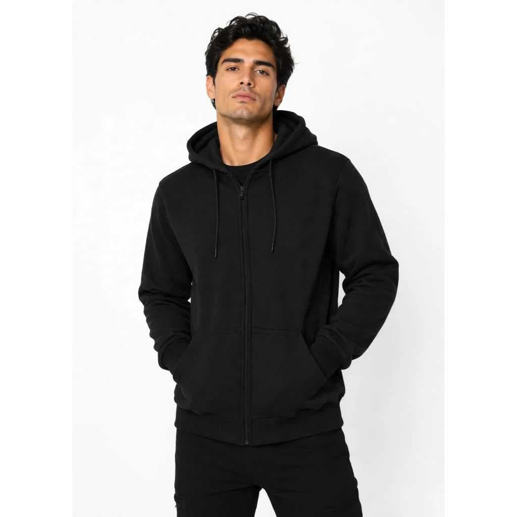 Blusa moletom masculina com capuz e zíper
