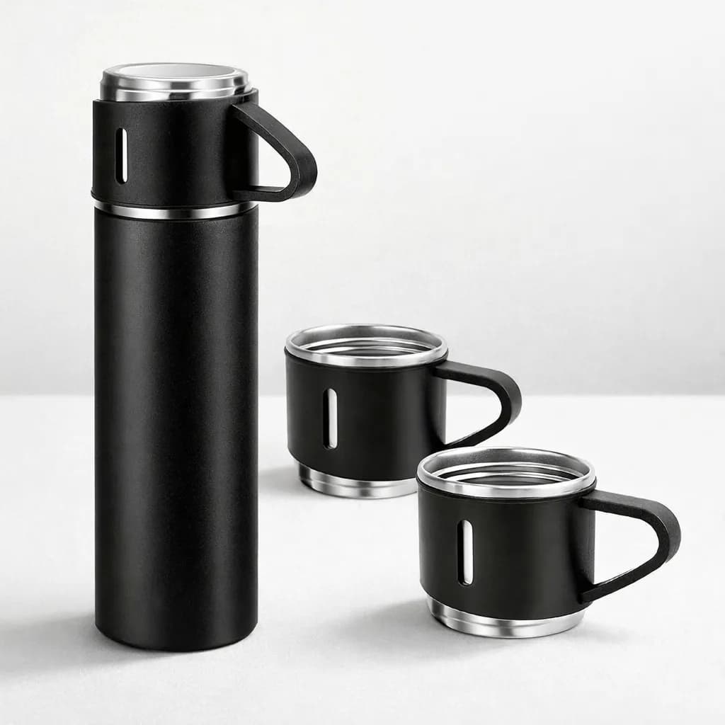 50 Unidades Garrafas Térmicas 450ml 3 Xícaras Personalizadas