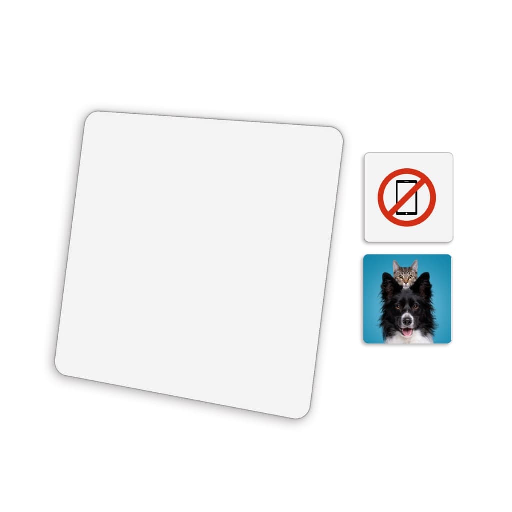 Kit com 5 Placas de Metal 10x10cm para Sublimação de Imagens e Trabalhos Criativos