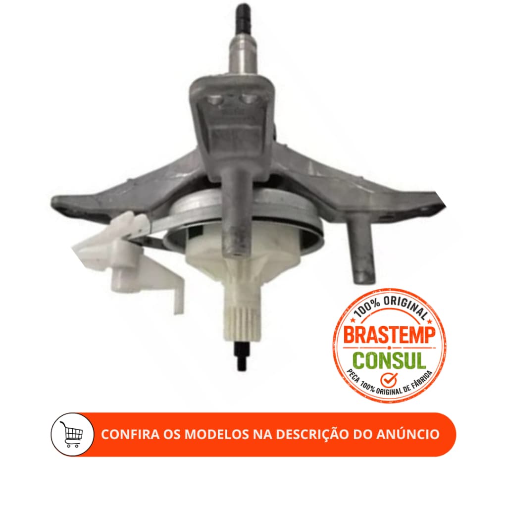 KIT MECANISMO MÁQUINA DE LAVAR CONSUL/BRASTEMP ORIGINAL W11300698 - BWD15A9 - BWD15AB (DEMAIS MODELOS NA DESCRIÇÃO)