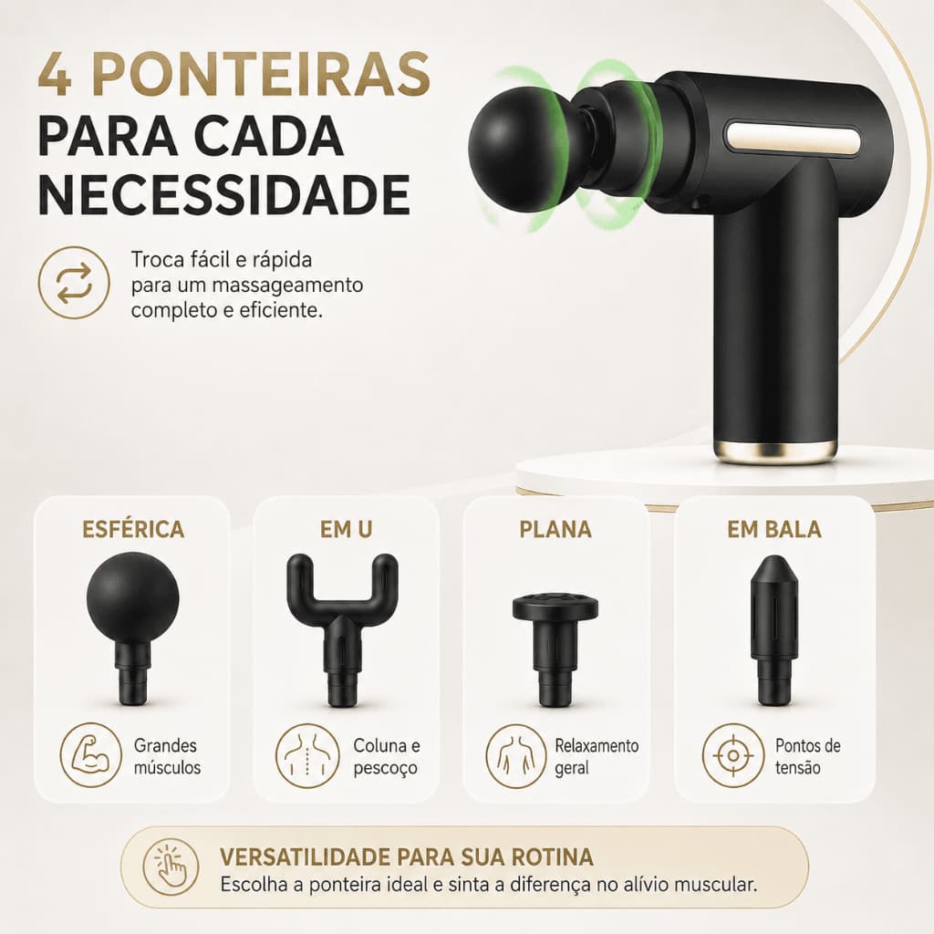 Massageador Elétrico Alta Frequência Profissional Muscular Massagem
