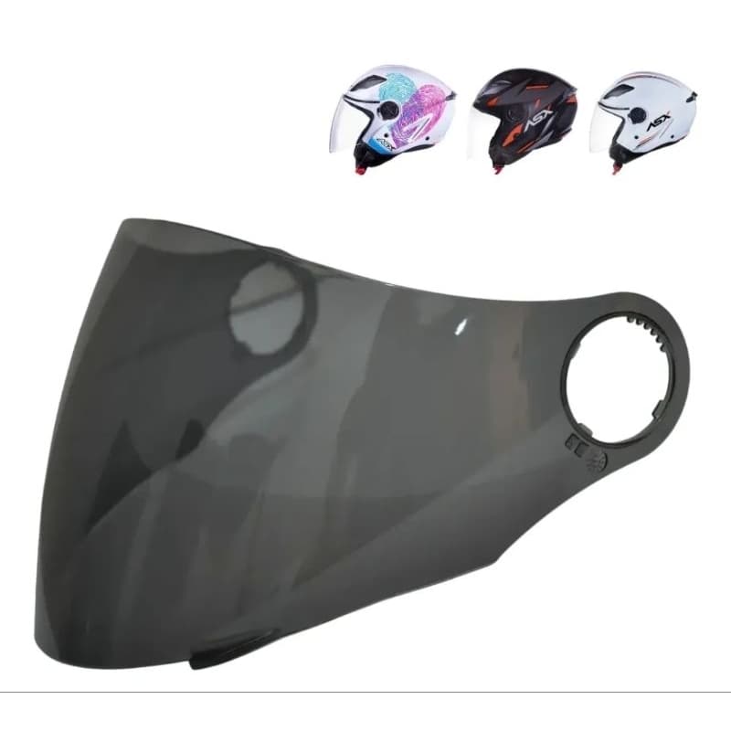 Viseira Capacete Aberto Asx city air Fume 2.2mm