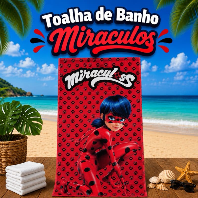 Toalha de Banho e Praia Estampadas Variadas Personagem Infantil Menino e Menina