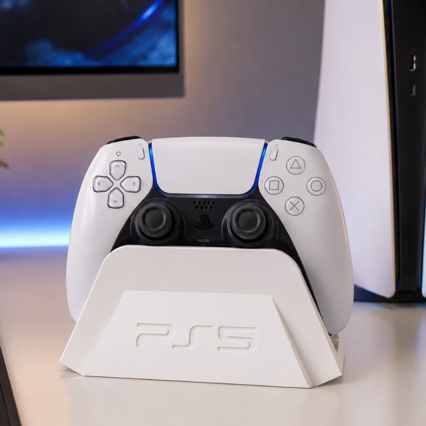 Suporte Porta Controle PS5 Organização Mesa Setup Gamer