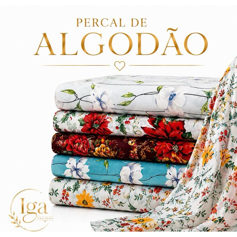Percal Flex Premium Estampado -3m x 2,55m-Toque macio cores vivas e não amassa! Ideal para sua cama e decor. Peça o seu!