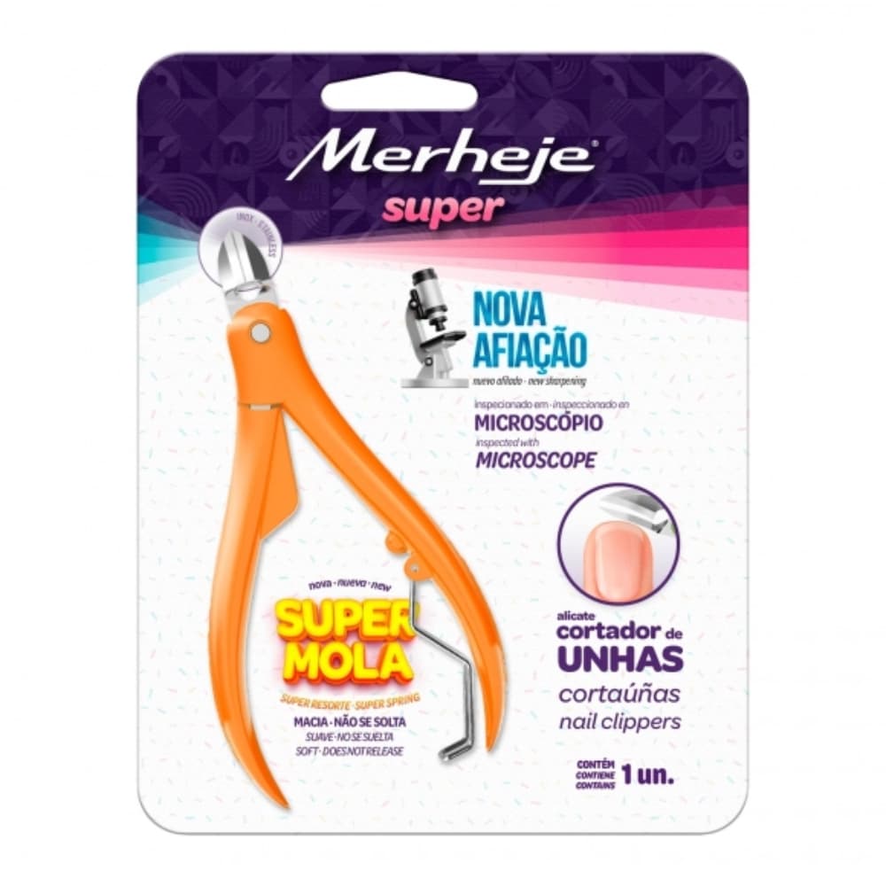 Alicate para Unhas Merheje Laranja