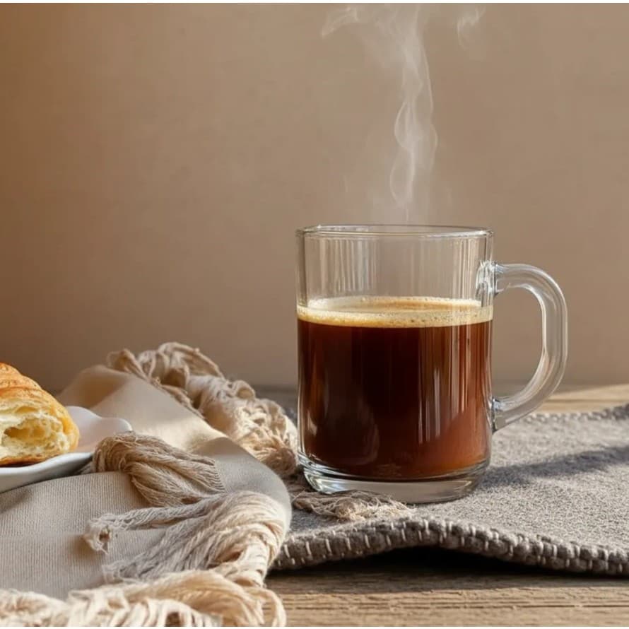 Conjunto 3 Canecas Vidro Transparente 250ml Para Café Cappuccino Chá Suco