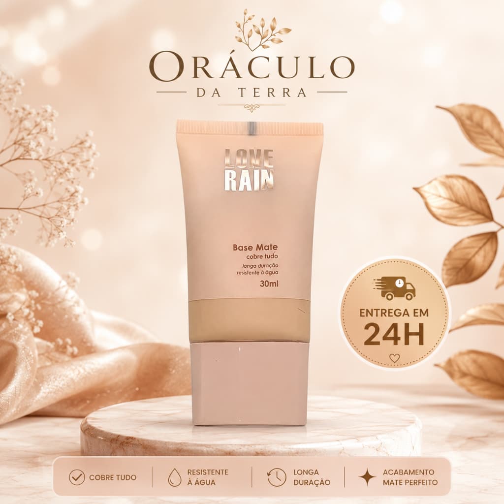 Base Liquida Matte Alta Cobertura A Prova d'agua Love Rain