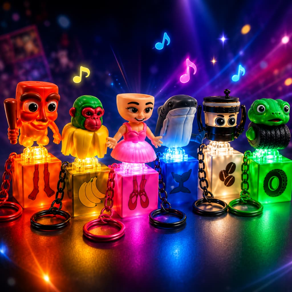 Chaveiros Colecionável Brainrot Com Luzes e Som Personalizado Sortido Presente