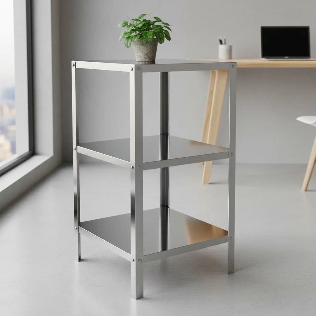 Estante Em Aço Inox 60x30x80cm 3 Prateleiras