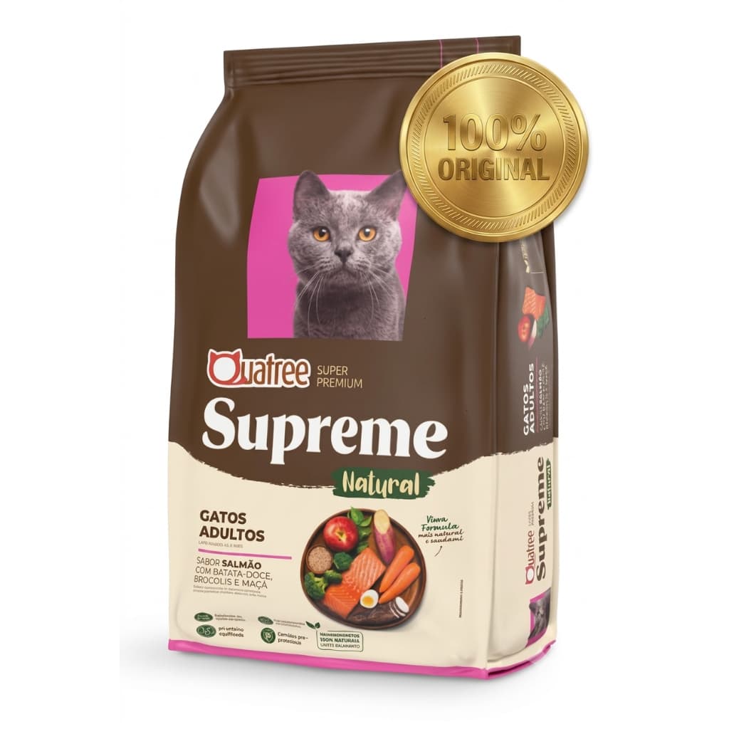 Ração Seca Quatree Supreme Gatos ADULTOS Salmão e Batata Doce 10,1kg